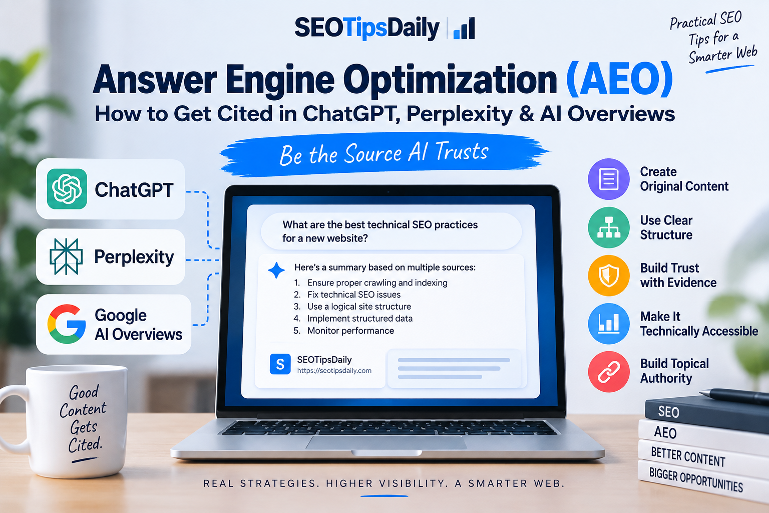 Answer Engine Optimization (AEO) guide for ChatGPT, Perplexity and Google AI Overviews